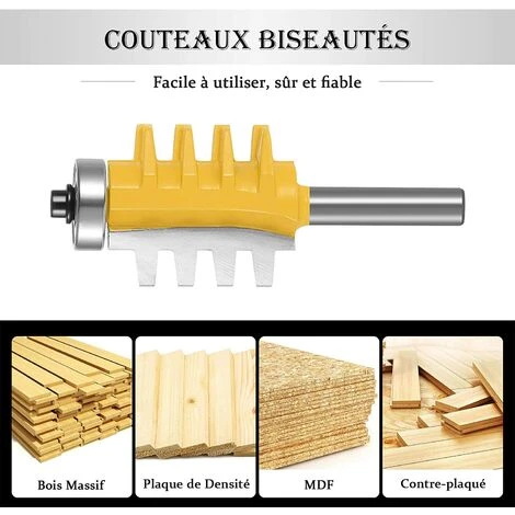 Cisea 8 Mm Shank Rail Finger Réversible Joint Router Bit Cône Tenon Fraises pour Travail du Bois - Outils de Menuiserie Professionnels 6 Cisea 8 Mm Shank Rail Finger Réversible Joint Router Bit Cône Tenon Fraises pour Travail du Bois - Outils de Menuiserie Professionnels – Image 4