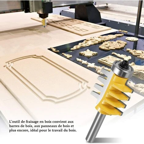 Cisea 8 Mm Shank Rail Finger Réversible Joint Router Bit Cône Tenon Fraises pour Travail du Bois - Outils de Menuiserie Professionnels 7 Cisea 8 Mm Shank Rail Finger Réversible Joint Router Bit Cône Tenon Fraises pour Travail du Bois - Outils de Menuiserie Professionnels – Image 5