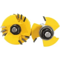 NAXUNNN Jeu de 6 Fraises à Rainurer 8mm pour Défonceuse, Affleureuse et Toupie - Lames Réglables 1,8mm à 6,35mm -Toupie Soldes 60664415 5