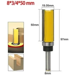 TOPHOMER Fraise à Copier pour Défonceuse, Queue 8mm Lame 50mm en Acier Allié Haute Qualité - Jaune (8*3/4*50mm) 8 TOPHOMER Fraise à Copier pour Défonceuse, Queue 8mm Lame 50mm en Acier Allié Haute Qualité - Jaune (8*3/4*50mm) -Toupie Soldes 60935278 2