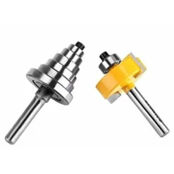 TOPHOMER Fraise de Défonceuse 1/2" H Shank avec 6 Roulements pour Profondeurs Variables (3/8" à 1-1/8") - Outil de Menuiserie Professionnel