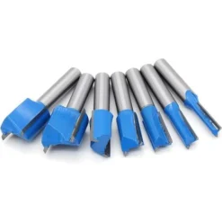 Minkurow 7Pcs Fraise Droite à Queue de 8mm - Kit Fraises à Bois pour Défonceuse, Affleureuse et Toupie (6mm à 20mm) 10 Minkurow 7Pcs Fraise Droite à Queue de 8mm - Kit Fraises à Bois pour Défonceuse, Affleureuse et Toupie (6mm à 20mm) -Toupie Soldes 60995850 4