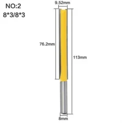 FLYME Fraise à Bois Extra-longue 76.2mm - Fraise à Raser Mèche Droite pour Défonceuse, Affleureuse et Toupie -Toupie Soldes 61021507 2