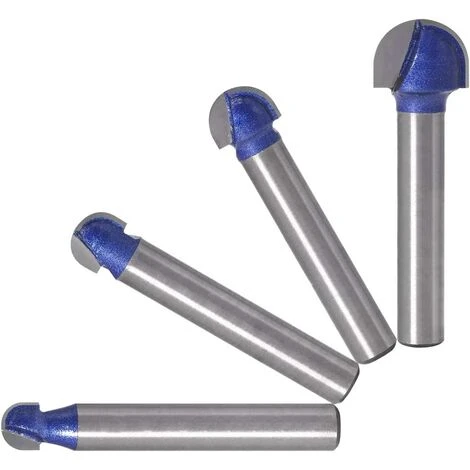 LYCXAMES 4pcs Fraises à Bois 6.35mm, 7.94mm, 9.52mm, 12.7mm - Pour Défonceuse, Affleureuse et Toupie - Bleu 3 LYCXAMES 4pcs Fraises à Bois 6.35mm, 7.94mm, 9.52mm, 12.7mm - Pour Défonceuse, Affleureuse et Toupie - Bleu