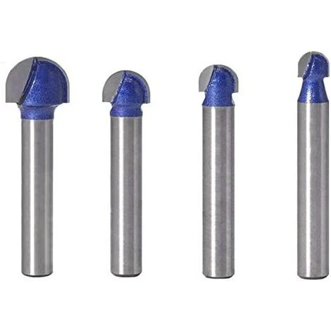 LYCXAMES 4pcs Fraises à Bois 6.35mm, 7.94mm, 9.52mm, 12.7mm - Pour Défonceuse, Affleureuse et Toupie - Bleu 4 LYCXAMES 4pcs Fraises à Bois 6.35mm, 7.94mm, 9.52mm, 12.7mm - Pour Défonceuse, Affleureuse et Toupie - Bleu – Image 2