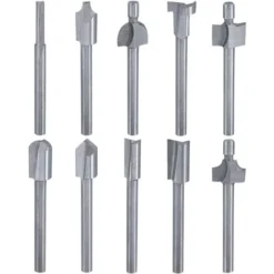 LITZEE Ensemble de Fraises à Défoncer 3mm (1/8") - Fraises Rotatives pour Gravure sur Bois, Bricolage et Menuiserie - Accessoires Dremel