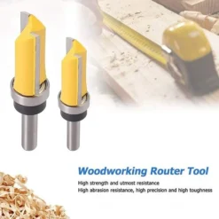 HEGUYEY Lot de 3 Fraises à Affleurer Carbure avec Tige de 6 mm - Fraise à Rainurer et à Bois pour Défonceuse, Affleureuse et Toupie -Toupie Soldes 64047393 3