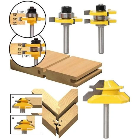 Fraise à Rainurer et à Languette PREMIER ÉLOGE 45° - 8mm Manche - Pour Défonceuse, Affleureuse et Toupie 4 Fraise à Rainurer et à Languette PREMIER ÉLOGE 45° - 8mm Manche - Pour Défonceuse, Affleureuse et Toupie – Image 2