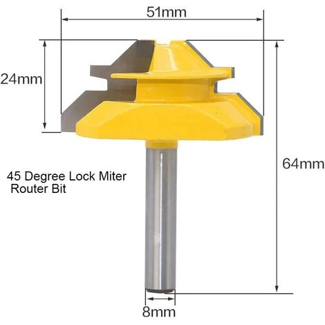 Fraise à Rainurer et à Languette PREMIER ÉLOGE 45° - 8mm Manche - Pour Défonceuse, Affleureuse et Toupie 6 Fraise à Rainurer et à Languette PREMIER ÉLOGE 45° - 8mm Manche - Pour Défonceuse, Affleureuse et Toupie – Image 4