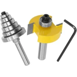 Fraise de Défonceuse PREMIER ÉLOGE 8mm avec 6 Roulements pour Profondeurs Variables - Outil de Menuiserie Professionnel