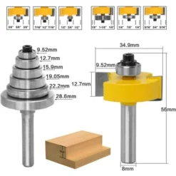 Fraise de Défonceuse PREMIER ÉLOGE 8mm avec 6 Roulements pour Profondeurs Variables - Outil de Menuiserie Professionnel 9 Fraise de Défonceuse PREMIER ÉLOGE 8mm avec 6 Roulements pour Profondeurs Variables - Outil de Menuiserie Professionnel -Toupie Soldes 64404300 3