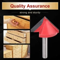 Fraise à Rainurer V en Carbure de Tungstène, 6mm Queue, 32mm Largeur, 90° - Outil CNC pour Bois 10 Fraise à Rainurer V en Carbure de Tungstène, 6mm Queue, 32mm Largeur, 90° - Outil CNC pour Bois -Toupie Soldes 64405019 4