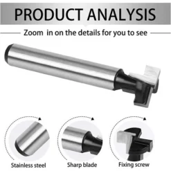 Fraise En T PREMIER ÉLOGE 8mm, 3Pcs (8/9.5/12.7mm) pour Routeur à Rainure, Lame Fraises à Bois pour Outils Électriques -Toupie Soldes 64405065 3