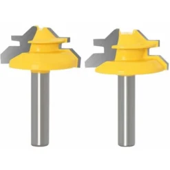 LIFCAUSAL 3PCS Jeu de Fraises à Rainurer 8mm avec 12.7mm 16mm 19.05mm - Outil de Travail du Bois pour Défonceuse, Affleureuse et Toupie -Toupie Soldes 64557227 2