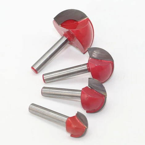 HEGUYEY 4 Pcs 6mm Tige Routeur Core Box Bits CNC Fraise à Rainure Ronde Outils à Bois 16mm/22mm/25mm/32mm - Fraise Pour Défonceuse, Affleureuse Et Toupie 4 HEGUYEY 4 Pcs 6mm Tige Routeur Core Box Bits CNC Fraise à Rainure Ronde Outils à Bois 16mm/22mm/25mm/32mm - Fraise Pour Défonceuse, Affleureuse Et Toupie – Image 2