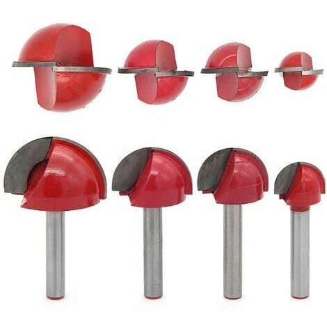 HEGUYEY 4 Pcs 6mm Tige Routeur Core Box Bits CNC Fraise à Rainure Ronde Outils à Bois 16mm/22mm/25mm/32mm - Fraise Pour Défonceuse, Affleureuse Et Toupie 5 HEGUYEY 4 Pcs 6mm Tige Routeur Core Box Bits CNC Fraise à Rainure Ronde Outils à Bois 16mm/22mm/25mm/32mm - Fraise Pour Défonceuse, Affleureuse Et Toupie – Image 3