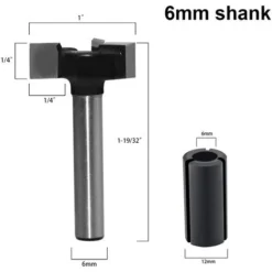 HEGUYEY Fraise à Bois à 3 Cannelures pour Défonceuse, Diamètre 6mm - Idéale pour Spoilboard, Rabotage et Aplanissement 7 HEGUYEY Fraise à Bois à 3 Cannelures pour Défonceuse, Diamètre 6mm - Idéale pour Spoilboard, Rabotage et Aplanissement -Toupie Soldes 64680340 2