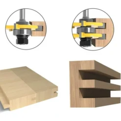 Queue Langue Appariée Et Fraise De Rainure Set 3 Dents Forme T Cutter En Bois De Coupe Outil De Travail Du Bois 2 Pièces (8MM) - 56Vingt 10 Queue Langue Appariée Et Fraise De Rainure Set 3 Dents Forme T Cutter En Bois De Coupe Outil De Travail Du Bois 2 Pièces (8MM) - 56Vingt -Toupie Soldes 64939912 4
