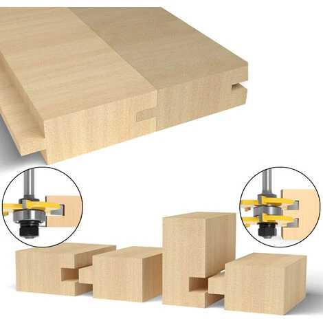 Queue Langue Appariée Et Fraise De Rainure Set 3 Dents Forme T Cutter En Bois De Coupe Outil De Travail Du Bois 2 Pièces (8MM) - 56Vingt 7 Queue Langue Appariée Et Fraise De Rainure Set 3 Dents Forme T Cutter En Bois De Coupe Outil De Travail Du Bois 2 Pièces (8MM) - 56Vingt – Image 5