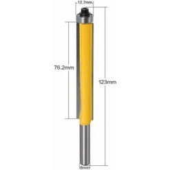 Fraise à Bois Extra-longue 76.2mm avec Poignée de 8mm - Pour Défonceuse, Affleureuse et Toupie -Toupie Soldes 65359826 2