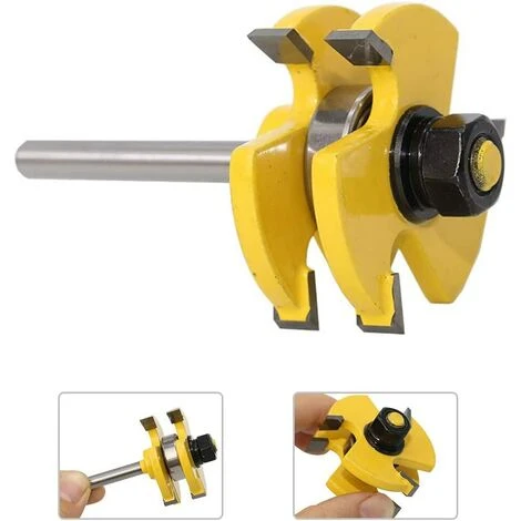 BDD Jeu de 2 Mèches à Languette et Rainure, 3 Dents, Tige 1/4 Pouce, Forme T - Outil de Coupe du Bois pour Défonceuse, Affleureuse et Toupie 7 BDD Jeu de 2 Mèches à Languette et Rainure, 3 Dents, Tige 1/4 Pouce, Forme T - Outil de Coupe du Bois pour Défonceuse, Affleureuse et Toupie – Image 5