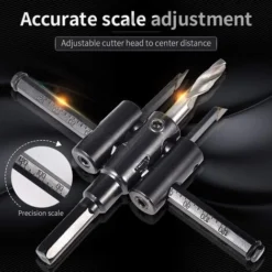 Kit de Scie Cloche Circulaire Réglable 30-200 mm - Outil de Bricolage pour Bois et Cloisons Sèches 9 Kit de Scie Cloche Circulaire Réglable 30-200 mm - Outil de Bricolage pour Bois et Cloisons Sèches -Toupie Soldes 65505389 3