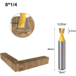 Lot de 5 Mèches à Queue d'Aronde OSQI - Diamètres 1/4", 3/8", 1/2", 5/8", 3/4" - Pour Défonceuse, Affleureuse et Toupie 9 Lot de 5 Mèches à Queue d'Aronde OSQI - Diamètres 1/4", 3/8", 1/2", 5/8", 3/4" - Pour Défonceuse, Affleureuse et Toupie -Toupie Soldes 65506697 3