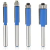 FR-LIFE BR-Vie 4Pcs Fraise à Copier 6.35 MM - Outils de Fraisage de Menuiserie avec Roulement Supérieur - Idéal pour Bricolage et Coupe -Toupie Soldes 65597668 1