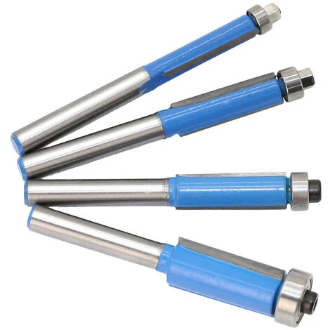 FR-LIFE BR-Vie 4Pcs Fraise à Copier 6.35 MM - Outils de Fraisage de Menuiserie avec Roulement Supérieur - Idéal pour Bricolage et Coupe 5 FR-LIFE BR-Vie 4Pcs Fraise à Copier 6.35 MM - Outils de Fraisage de Menuiserie avec Roulement Supérieur - Idéal pour Bricolage et Coupe – Image 3