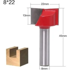 MONLY Fraise à Bois Tige 8mm - Ensemble de 6pcs pour Défonceuse, Affleureuse et Toupie -Toupie Soldes 65757530 5