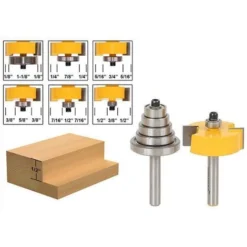 Mèche De Routeur à Feuillure 1/4'' avec 6 Roulements Réglables - Fraise à Rainurer en Carbure Cimenté pour Travail du Bois - Adélala 11 Mèche De Routeur à Feuillure 1/4'' avec 6 Roulements Réglables - Fraise à Rainurer en Carbure Cimenté pour Travail du Bois - Adélala -Toupie Soldes 66383407 5