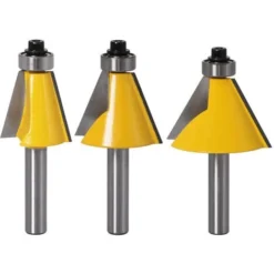 GALOZZOIT Fraise à Bois 3 Pièces - Set de Fraises pour Défonceuse, Affleureuse et Toupie