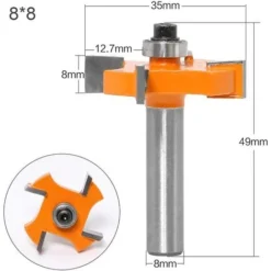 MÈRE ÉTERNEL 3pcs Fraise à Bois T-Forme 8mm - Set de 4 Lames pour Défonceuse, Affleureuse et Toupie - Lames Hauteur 6mm, 8mm, 10mm - Outil de Travail du Bois Orange 9 MÈRE ÉTERNEL 3pcs Fraise à Bois T-Forme 8mm - Set de 4 Lames pour Défonceuse, Affleureuse et Toupie - Lames Hauteur 6mm, 8mm, 10mm - Outil de Travail du Bois Orange -Toupie Soldes 67143994 3