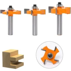 MÈRE ÉTERNEL 3pcs Fraise à Bois T-Forme 8mm - Set de 4 Lames pour Défonceuse, Affleureuse et Toupie - Lames Hauteur 6mm, 8mm, 10mm - Outil de Travail du Bois Orange 11 MÈRE ÉTERNEL 3pcs Fraise à Bois T-Forme 8mm - Set de 4 Lames pour Défonceuse, Affleureuse et Toupie - Lames Hauteur 6mm, 8mm, 10mm - Outil de Travail du Bois Orange -Toupie Soldes 67143994 5