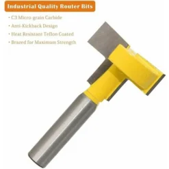 Fraise à Rainurer en T LLOVE - Tige de 8 mm - Outil de Coupe Droite Professionnel pour Bois -Toupie Soldes 67631124 4