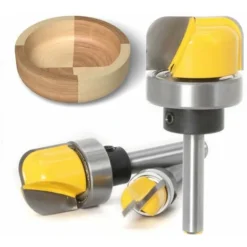 ENLENK Fraise à Billes 1/4" avec Tige et Coque - Jeu de 3 Pièces pour Défonceuse, Affleureuse et Toupie -Toupie Soldes 67684327 4