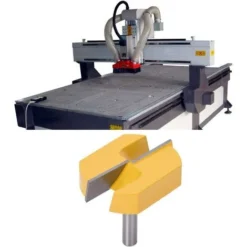 Fraise Défonceuse LLOVE 8mm - Rabotage de Surface, Nettoyage de Fond, Rainure en T - Lame Jaune, 8x57mm -Toupie Soldes 67890599 4