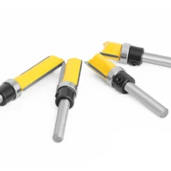 LADACÉE 4 PCS Fraises à Bois 1/4" - Kit de Fraises à Copier en Acier Allié Haute Qualité (12mm, 20mm, 25mm, 38mm) pour Bois Massif, MDF et Panneaux de Particules -Toupie Soldes 68101117 5