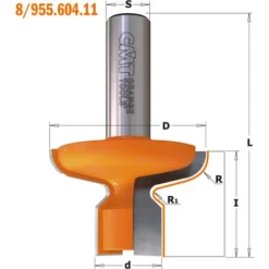 CMT ORANGE TOOLS 855.606.11 Fraises pour Poignées Z2 S=12.7 D=16/36X16X60 DR - Fraise pour Défonceuse, Affleureuse et Toupie -Toupie Soldes 8934280 2