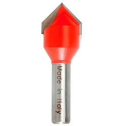 Mèche à Rainurer En V 45° Q. 8 X D. 17 X Lt. 50 Mm - Sidamo 650105 - Fraise pour Défonceuse, Affleureuse et Toupie