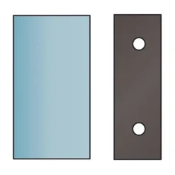 PRESTAMAT Jeu de 2 Contre-fers Profilés Ht. 88 x 5 mm pour Porte-outils de Toupie - Diamwood Pla