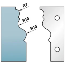 PRESTAMAT Jeu De 2 Fers Profilés Ht. 90 X 5,5 Mm Corniche N°2 M590.302 Pour Porte-outils De Toupie - Diamwood Platinum