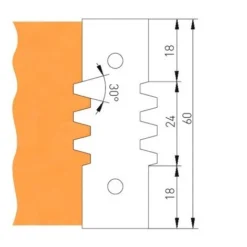 Jeu De 2 Plaquettes 3 Dents TVF130Z23ZPM Pour TVF130 - Holzmann | Porte-outils De Toupie