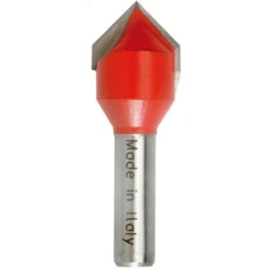 MECABOIS Sidamo - Fraise à Rainurer en V Q8xd13xl50xr30° pour Défonceuse, Affleureuse et Toupie