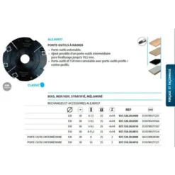 Leman - Porte-outil Intermédiaire D.150 Al.30 Ep.10 Z2 pour Toupie | Porte-outils De Toupie -Toupie Soldes 978032 2