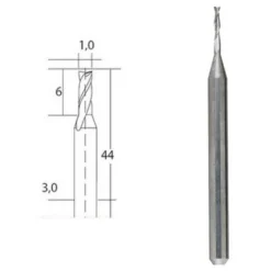 Fraise en Métal Renforcé Embouts Forêt Ø 1 mm - Proxxon pour Défonceuse, Affleureuse et Toupie